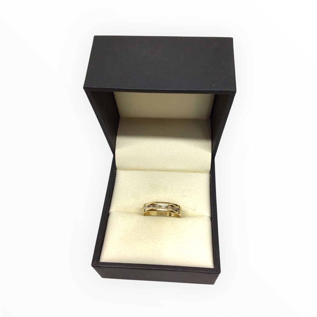 Ladies 18ct Gold Patterned Ring (Size Q) Ref#511371