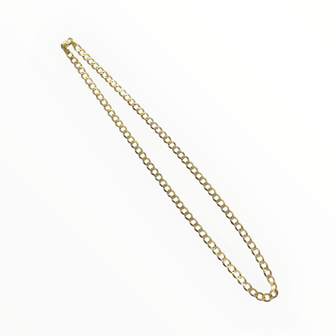 Unisex 9ct Gold Flat Curb Necklace (Length 60cm) Ref#514037