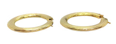 Ladies 9ct Yellow Gold Hoop Earrings Ref#506488