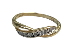 Ladies 9ct Gold Diamond Ring (Size O) Ref#506677