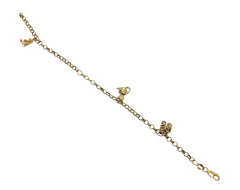 Ladies 9ct Yellow Gold Charm Bracelet (Length 20cm) Ref#507097