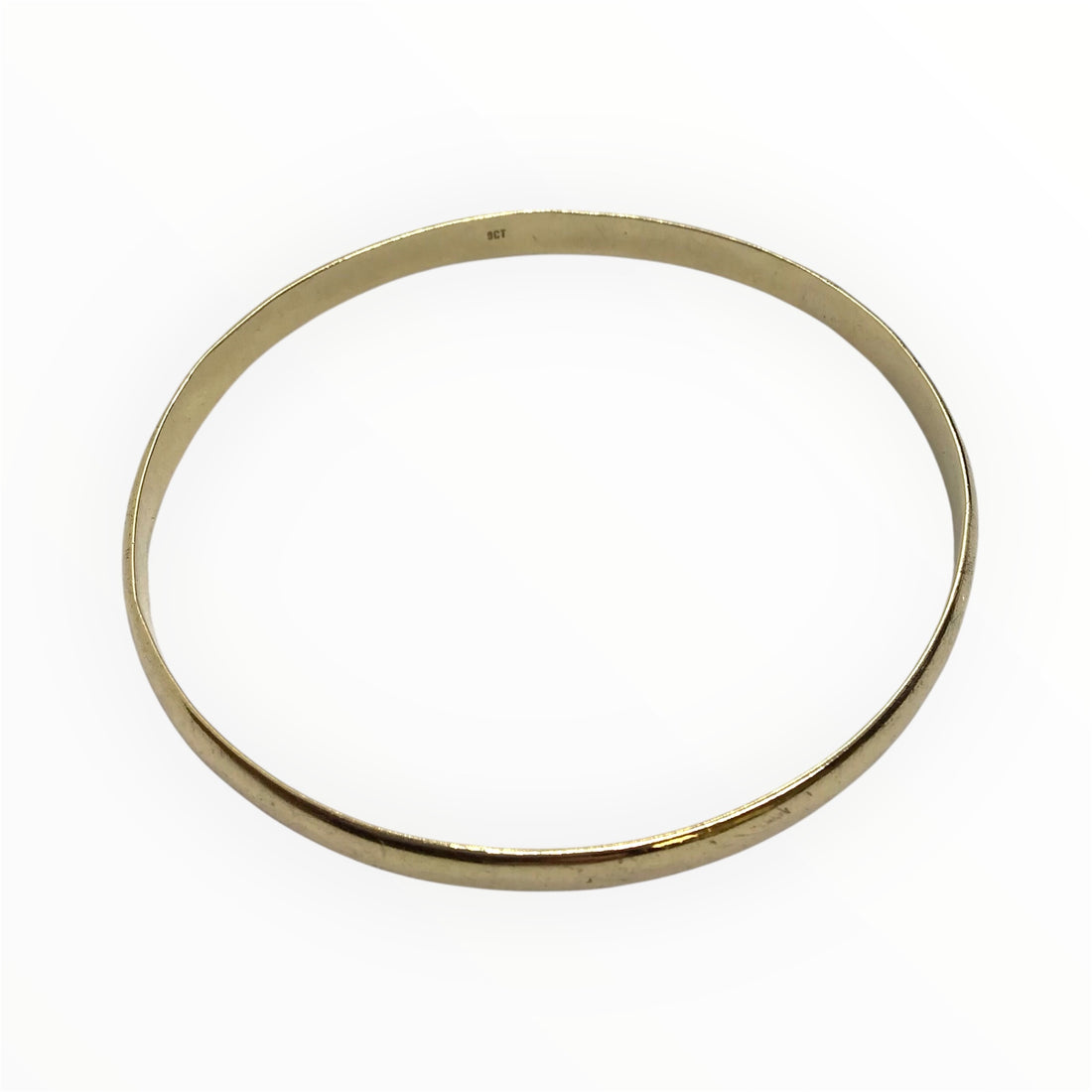 Ladies 9ct Gold Bangle (Diameter 7cm) Ref#513720