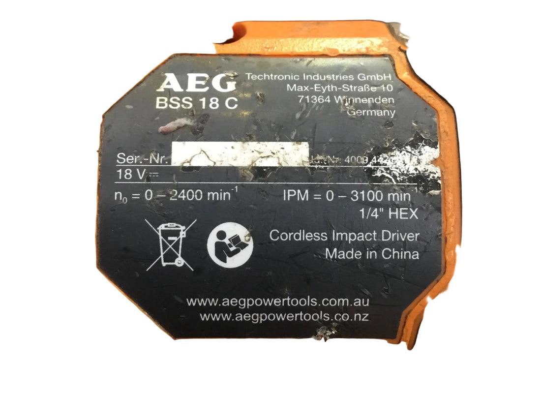 AEG CORDLESS IMPACT DRIVER SKIN ONLY Ref#249322