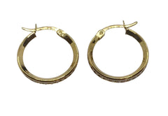 Ladies 9ct Yellow Gold Hoop Earrings Ref#506237