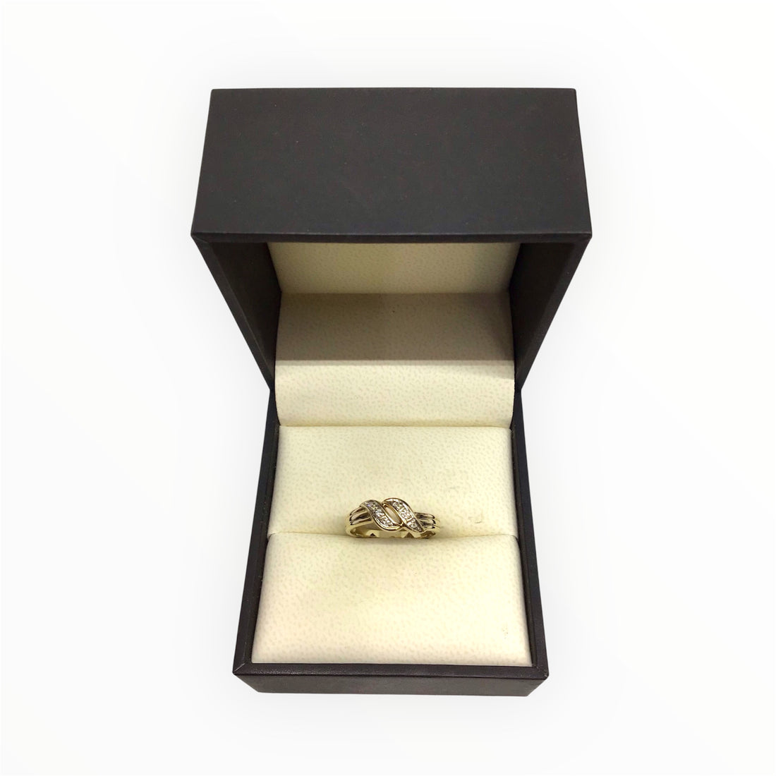 Ladies 9ct Gold Diamond Ring (Size O) Ref#513410