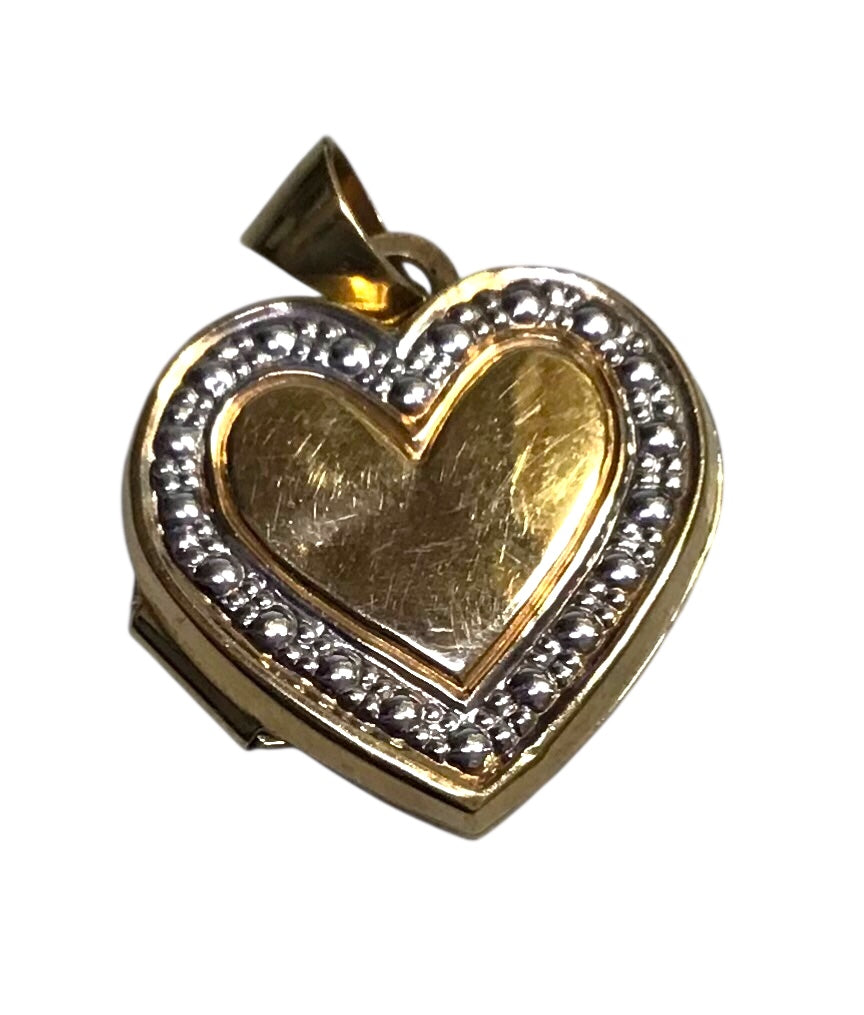 Ladies 9ct Gold Heart Locket Pendant Ref#505568