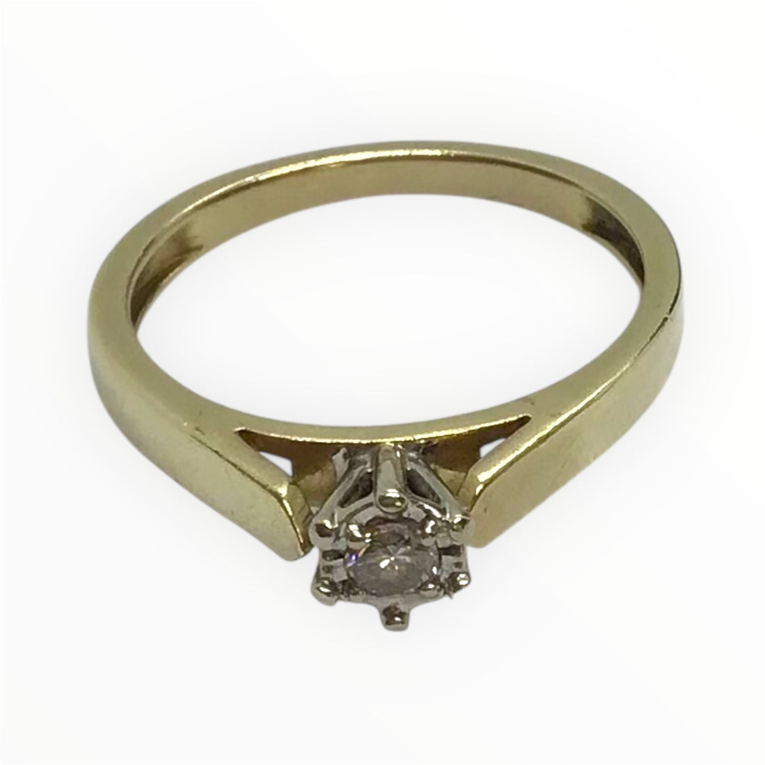 Ladies 9ct Gold Lab Grown Diamond Ring (Size M) Ref#513715