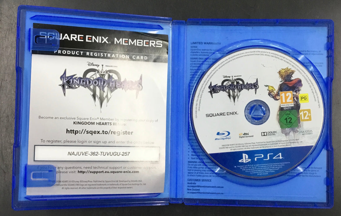 PS4 GAME KINGDOM HEARTS III Ref#514598
