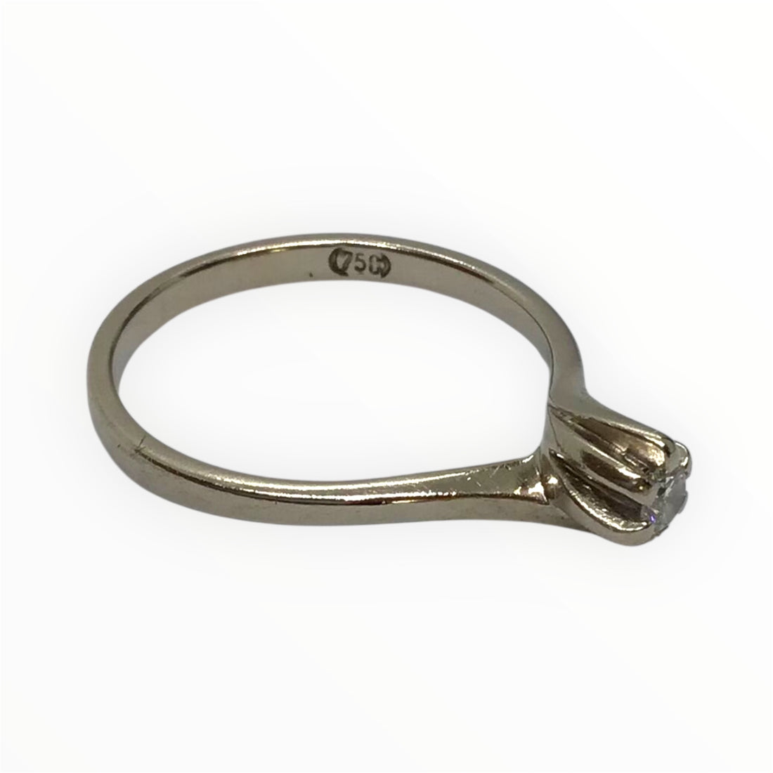 Ladies 18ct White Gold Diamond Ring (Size L) Ref#512189