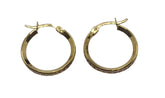 Ladies 9ct Yellow Gold Hoop Earrings Ref#506237