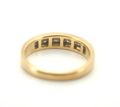18CT Yellow Gold Diamond Set Eternity Ring (Size O) - AD 266534