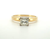 18ct Yellow & White Gold Diamond Engagement Ring (Size T 1/2) - 501922
