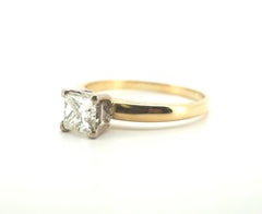 18ct Yellow & White Gold Diamond Engagement Ring (Size T 1/2) - 501922