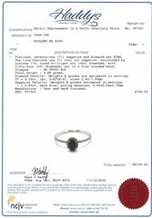 950 Platinum Sapphire & Diamond Ring (Size Z) - 501647