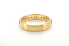 18ct Yellow & White Gold Diamond Wedding Ring (Size N) - 500605