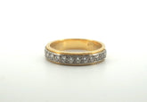 18ct Yellow & White Gold Diamond Wedding Ring (Size N) - 500605