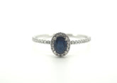 950 Platinum Sapphire & Diamond Ring (Size Z) - 501647