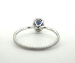 950 Platinum Sapphire & Diamond Ring (Size Z) - 501647