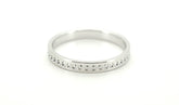 LADIES 18CT WHITE GOLD RING 2.1GMS SIZE K TESTED