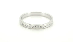 LADIES 18CT WHITE GOLD RING 2.1GMS SIZE K TESTED