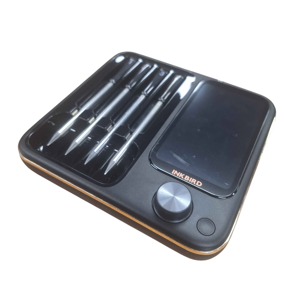 THERMOMETER, MAKE: INK BIRD, MODEL: INT14BW WIFI & BLUETOOTH BBQ THERMOMETER 4-PROBE, BLACK