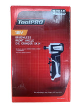 TOOLPRO - 685547 12V BRUSHLESS RIGHT ANGLE DIE GRINDER (SKIN ONLY) - 260321