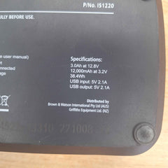 PROJECTA IS1220 INTELLI-START EMERGENCY JUMPSTARTER WITH BATTERY CLAMPS. BM. 506222