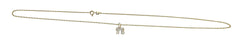 Ladies 14ct Yellow Gold Necklace and Letter N Pendant Ref#505964