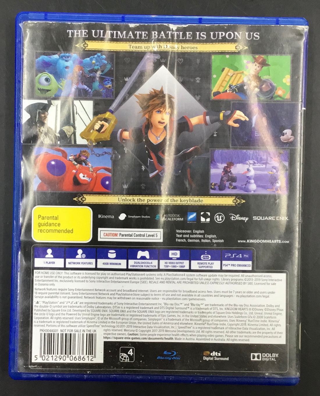 PS4 GAME KINGDOM HEARTS III Ref#514598