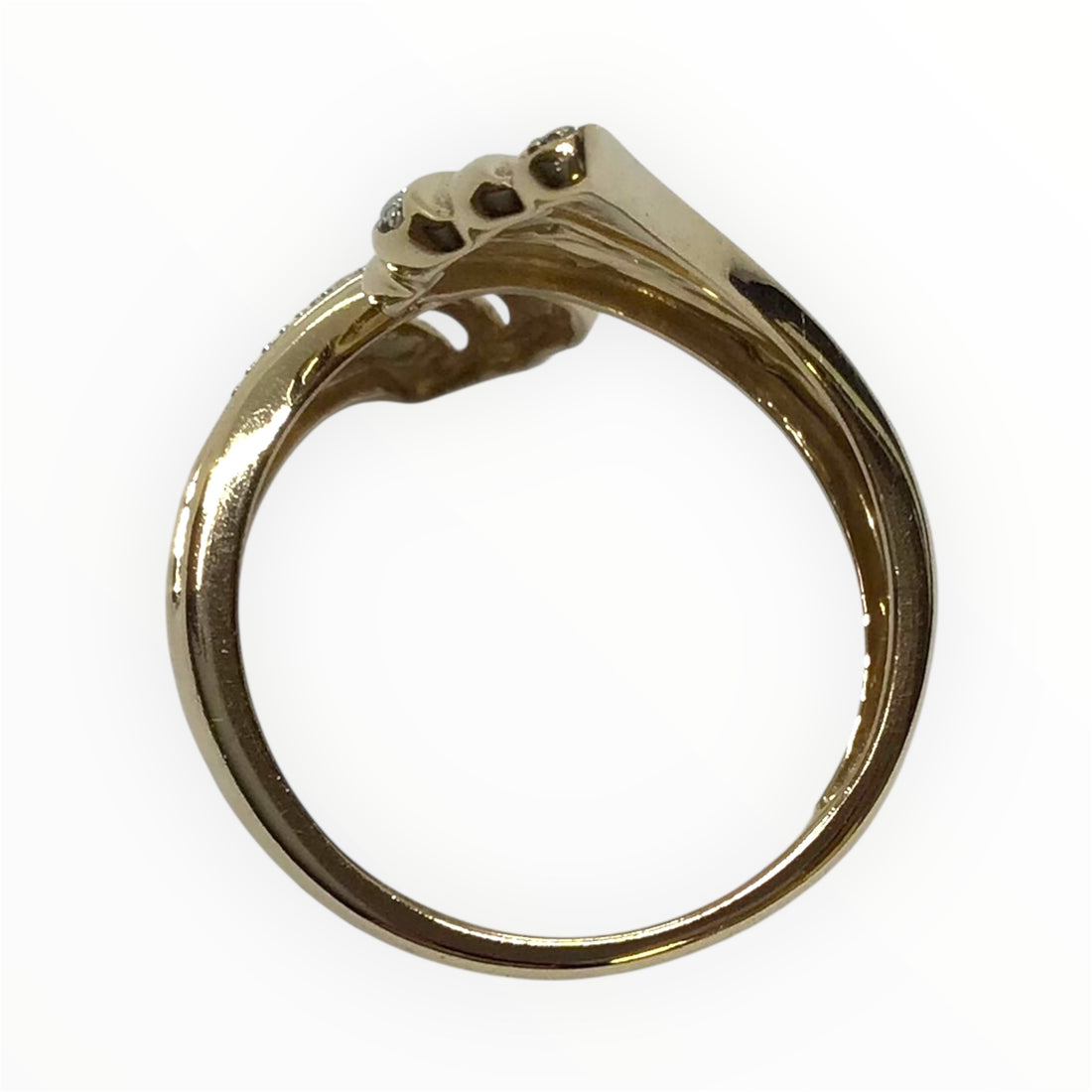 Ladies 9ct Gold Diamond Ring (Size L 1/2) Ref#511856