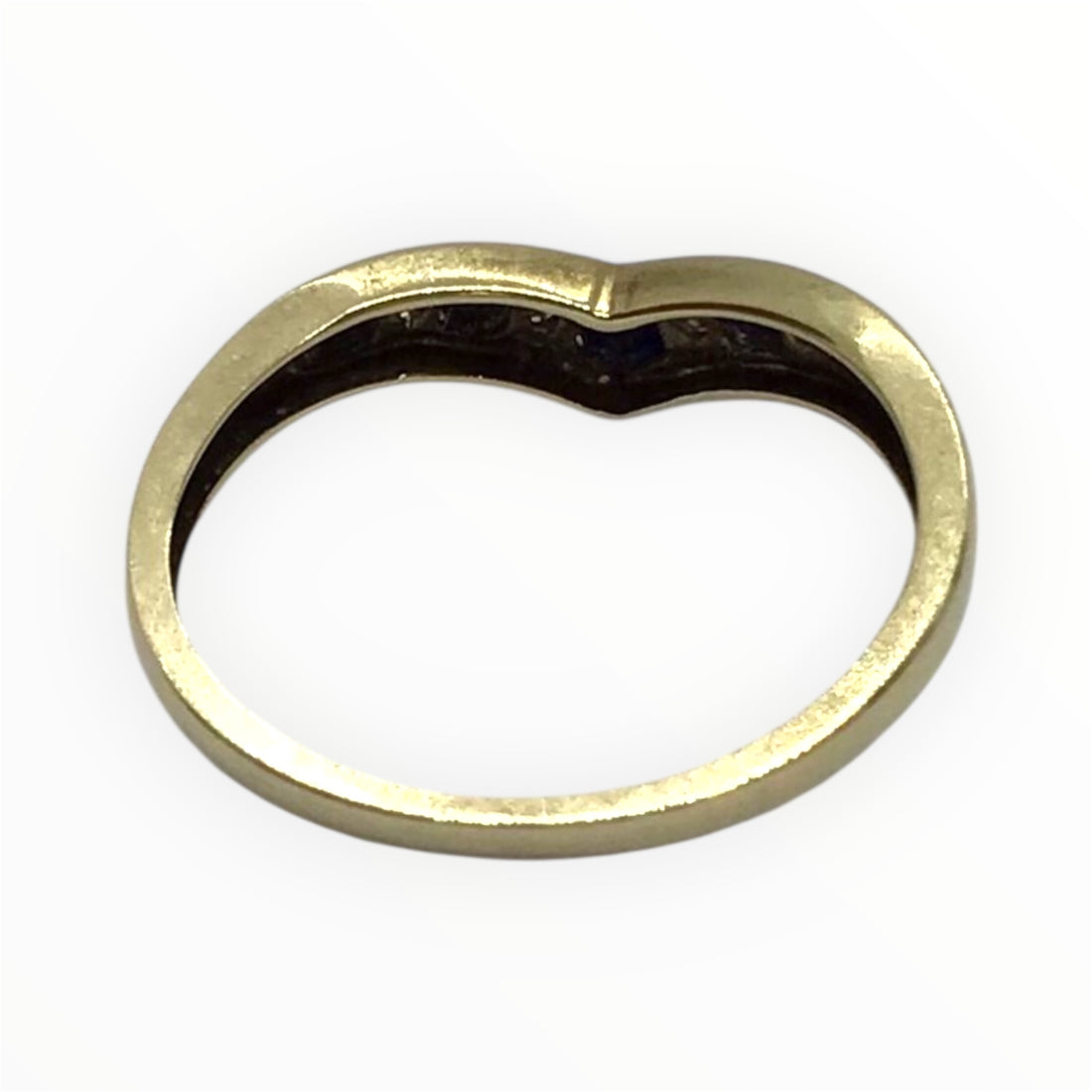 Ladies 9ct Gold Coloured Stone with Diamonds Ring (Size N 1/2) Ref#511472