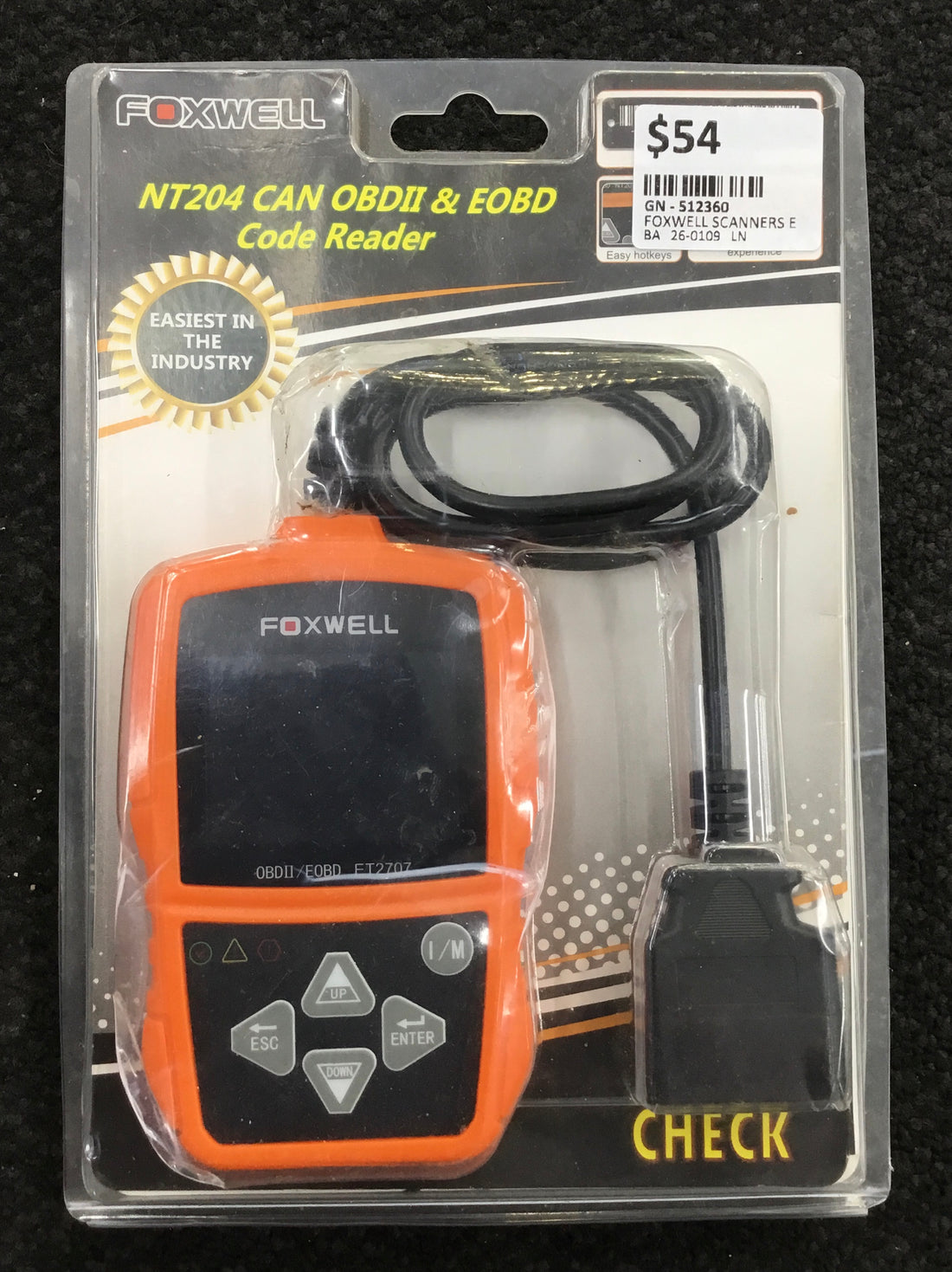 FOXWELL NT204 CAN OBDII & EOBD CODE READER Ref#512360