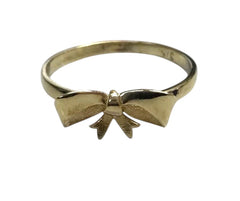 Ladies 9ct Yellow Gold Bow Ring (Size O) Ref#506879