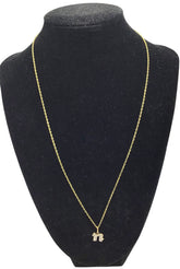 Ladies 14ct Yellow Gold Necklace and Letter N Pendant Ref#505964