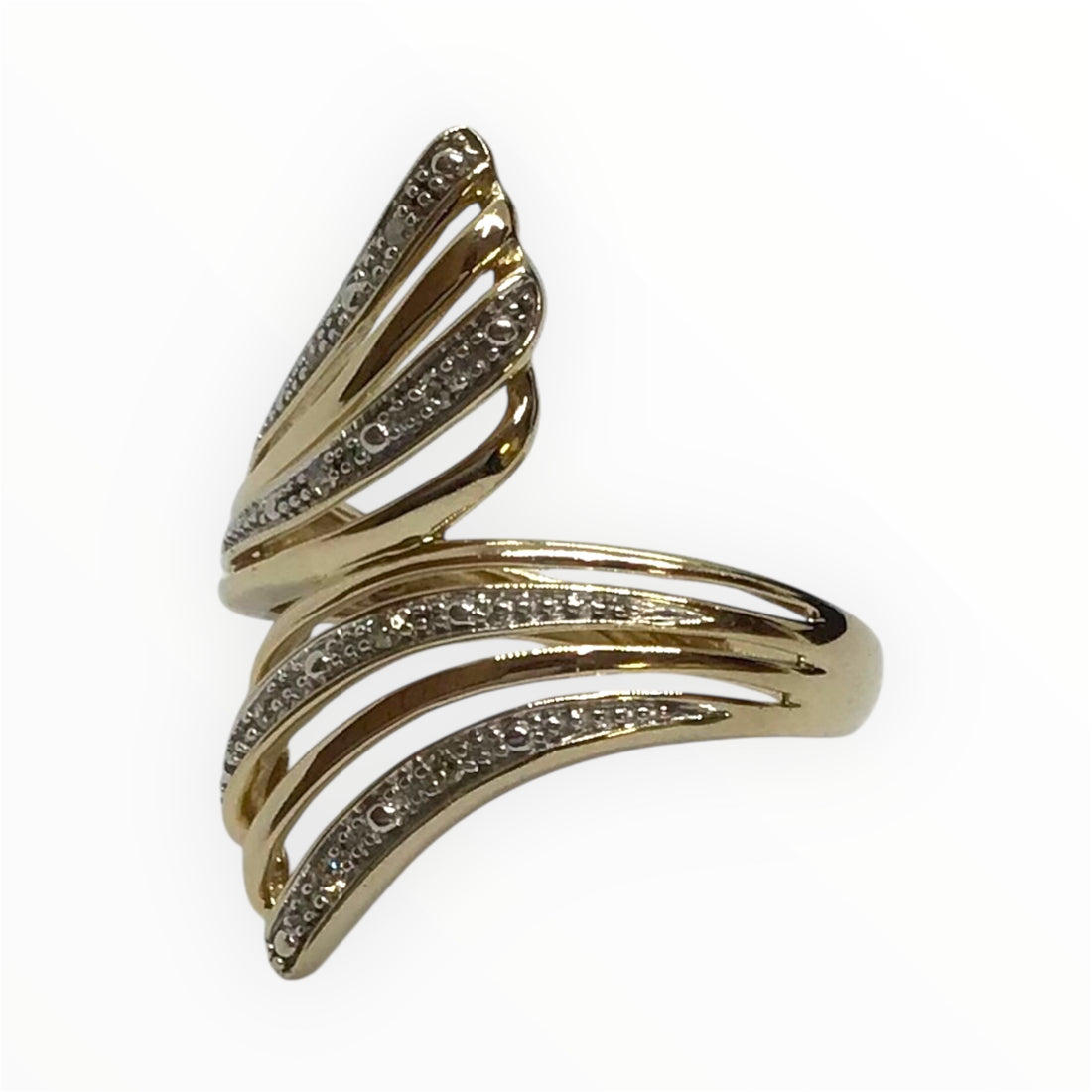 Ladies 9ct Gold Diamond Ring (Size L 1/2) Ref#511856