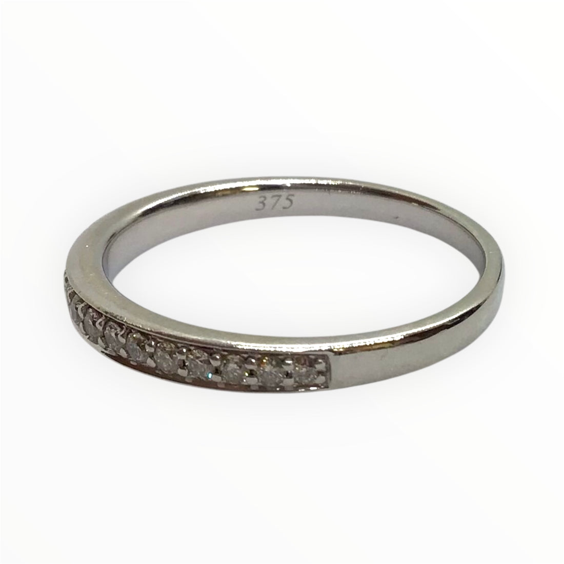 Ladies 9ct White Gold Diamond Ring (Size O) Ref#511908