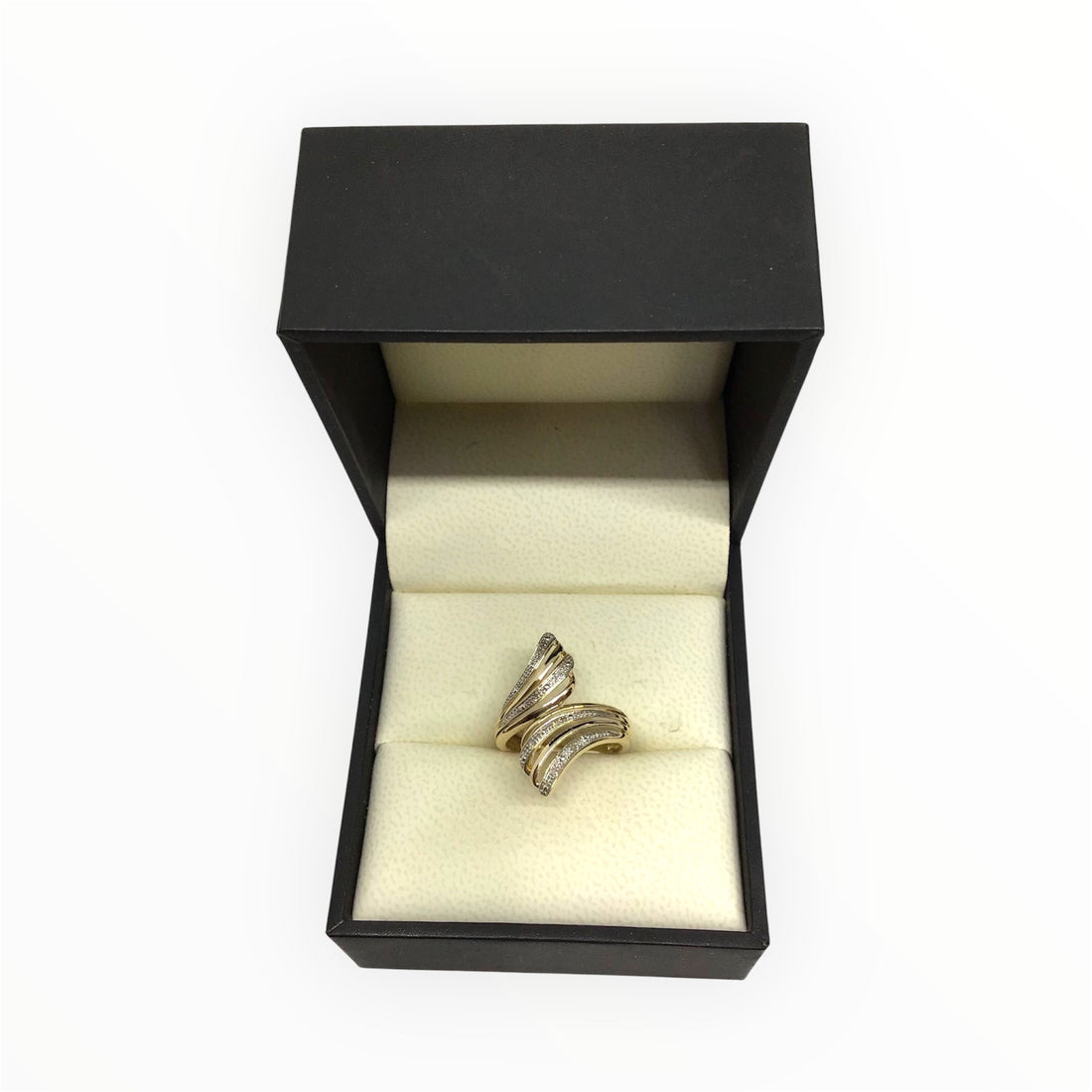 Ladies 9ct Gold Diamond Ring (Size L 1/2) Ref#511856