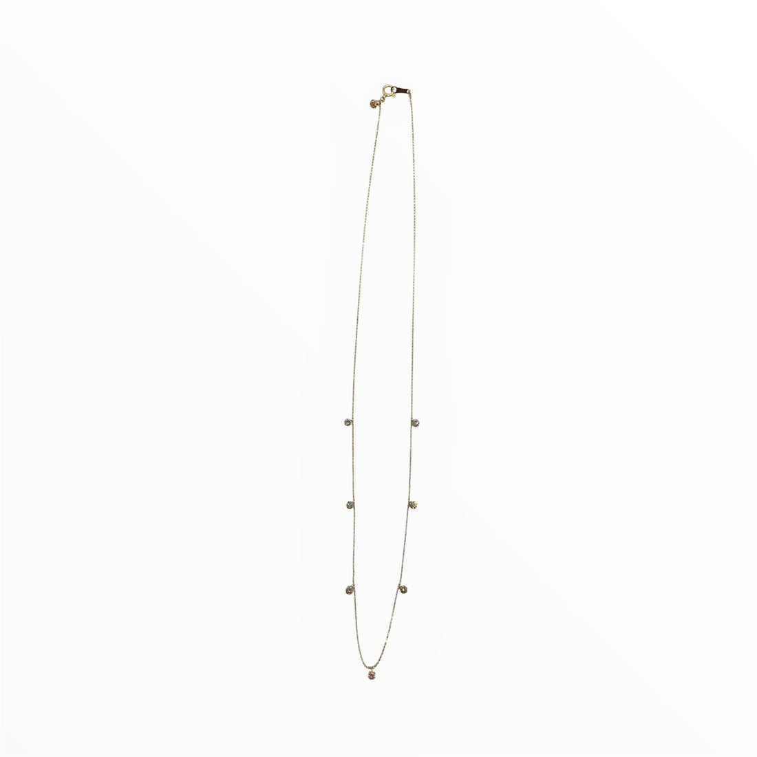 Ladies 18ct Gold Diamond Necklace (Length 44cm) Ref#513428