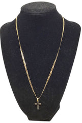 Ladies 9ct Yellow Gold Necklace with Cross Pendant Ref#506121