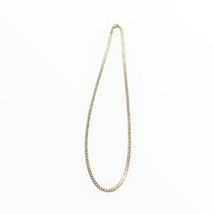 Ladies 9ct Gold Flat Curb Chain (Length 45cm) Ref#512343
