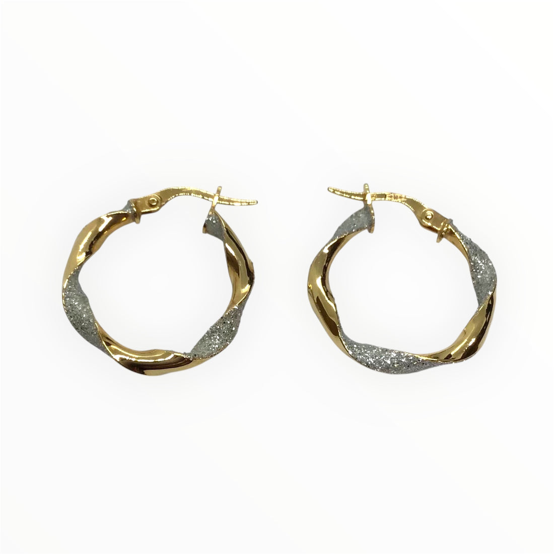 Ladies 9ct Gold Hoop Earrings (2cm Diameter) Ref#512918