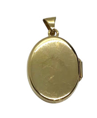 Ladies 9ct Gold Oval Shaped Locket Pendant Ref#505567