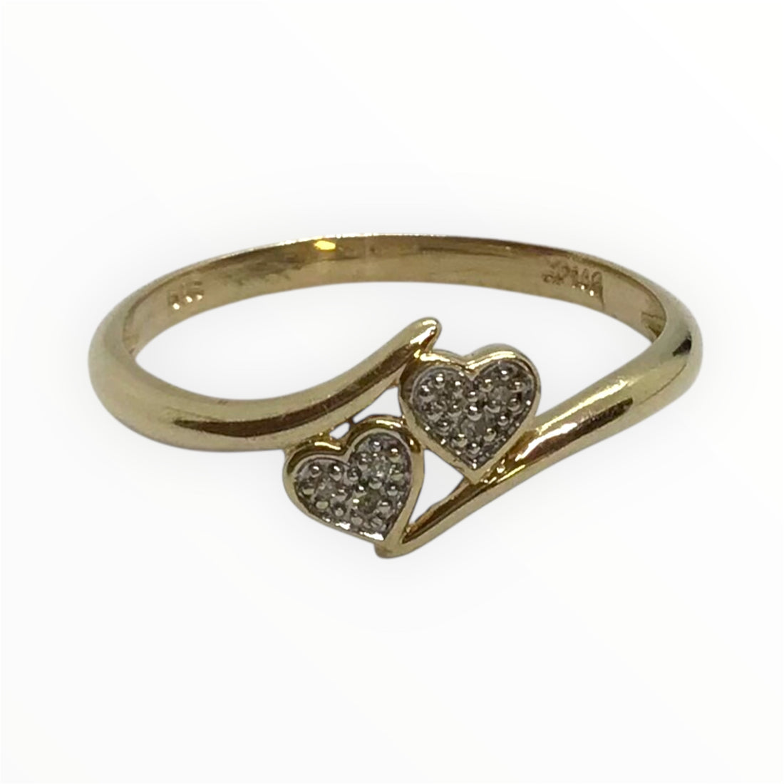 Ladies 9ct Gold Heart Ring (Size Q) Ref#513183