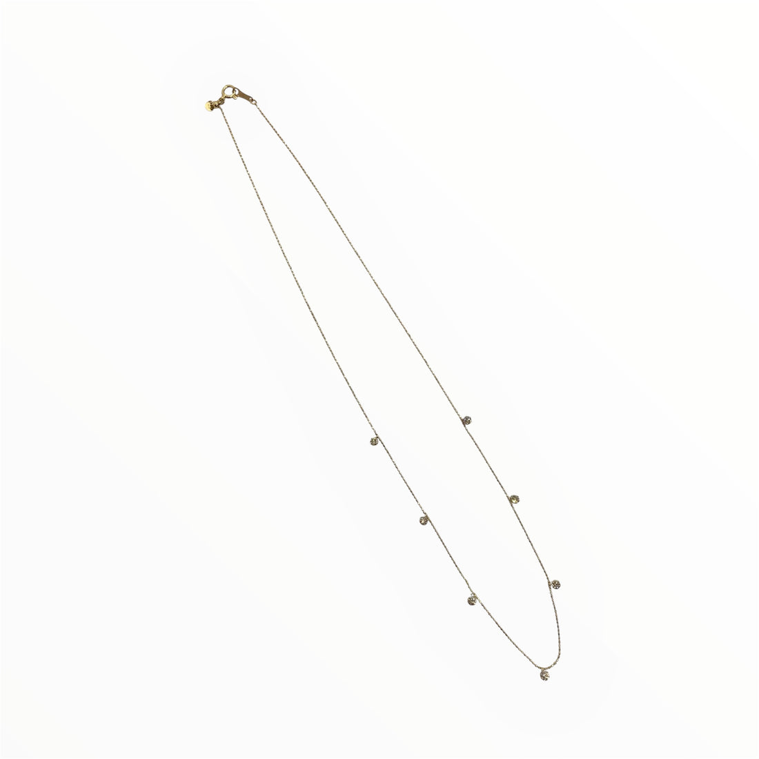 Ladies 18ct Gold Diamond Necklace (Length 44cm) Ref#513428