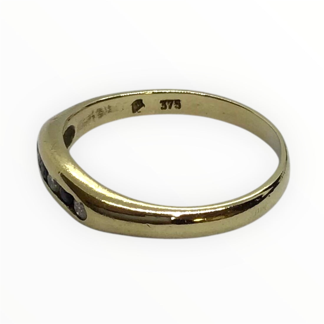 Ladies 9ct Gold Coloured Stone and Diamond Ring (Size M) Ref#511473
