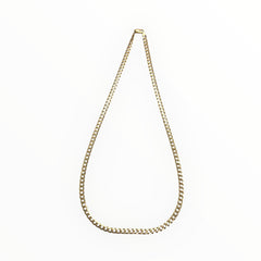 Unisex 9ct Gold Flat Curb Chain (Length 56cm) Ref#512337