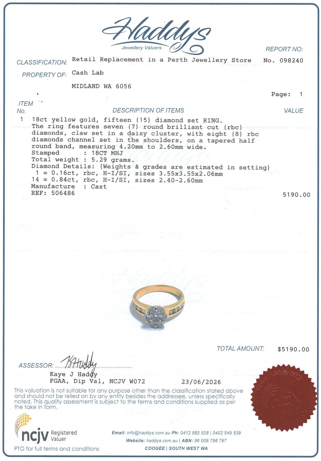 Unisex 18ct Yellow & White Gold Diamond Daisy Cluster Set Ring (Size L 1/2) - 506486