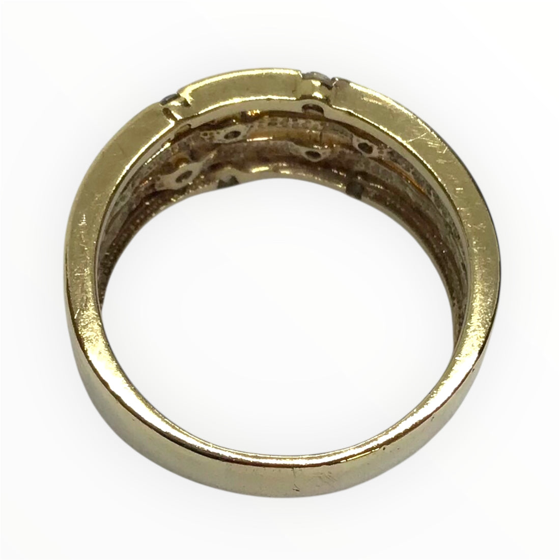 Ladies 9ct Diamond Ring (Size R) Ref#512958