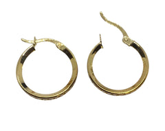 Ladies 9ct Yellow Gold Hoop Earrings Ref#506237