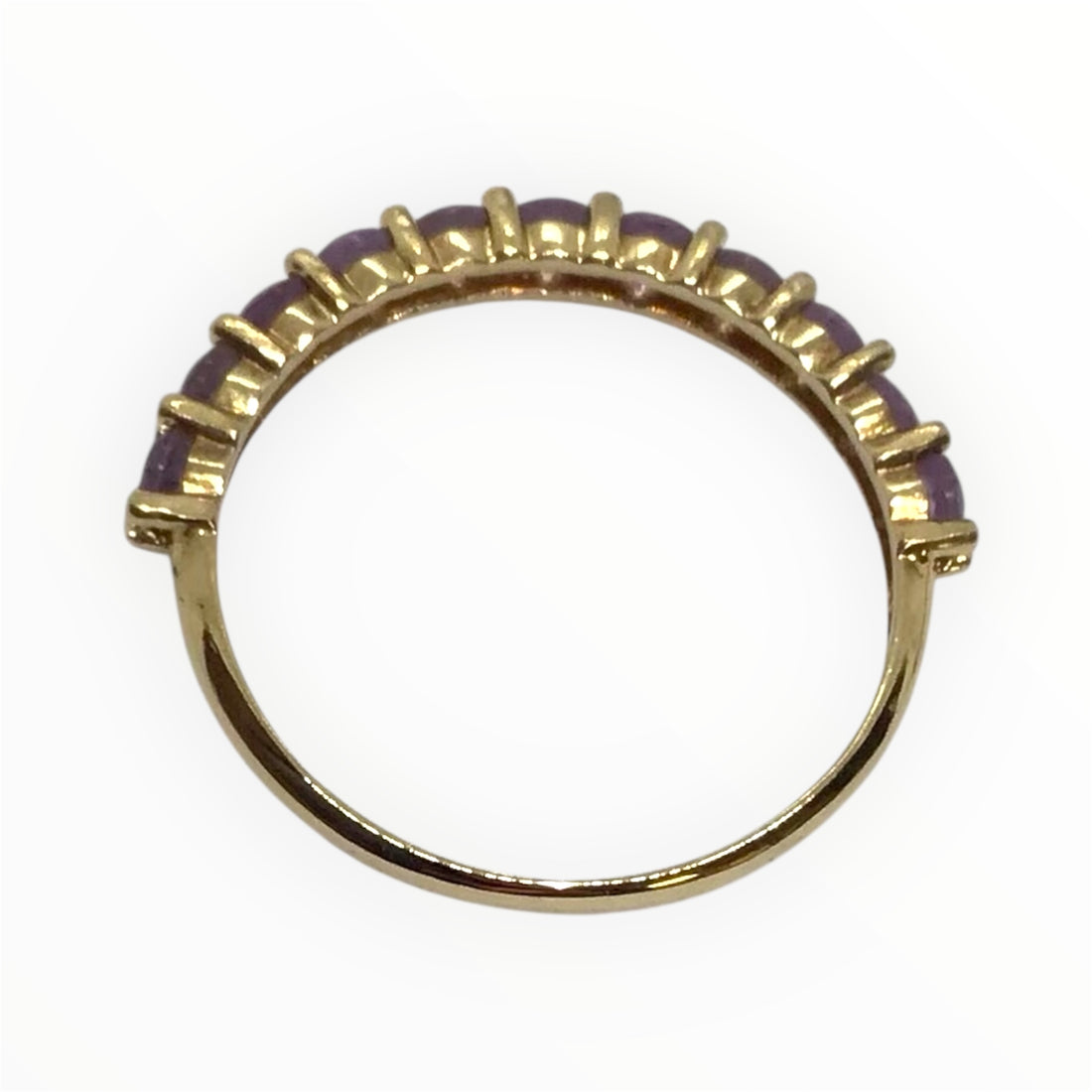 Ladies 9ct Gold Coloured Stone Ring (Size O) Ref#513329